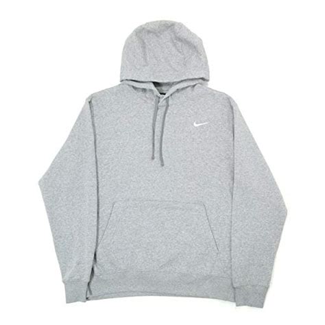 Nike Team Club Pullover Hoodie (Dark Grey/White, Medium)